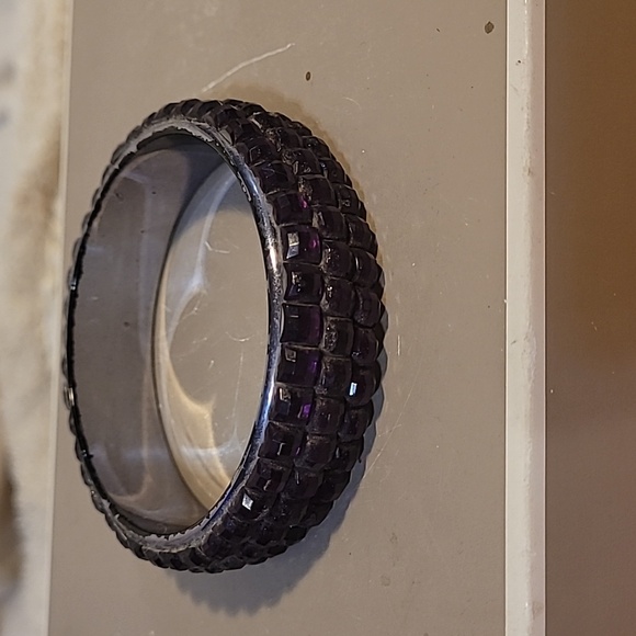 Purple Rhinestone Bracelet Rhinestone Band - Picture 2 of 8